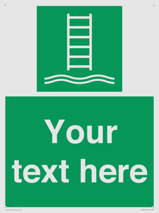 Custom sign safe condition Embarkation ladder